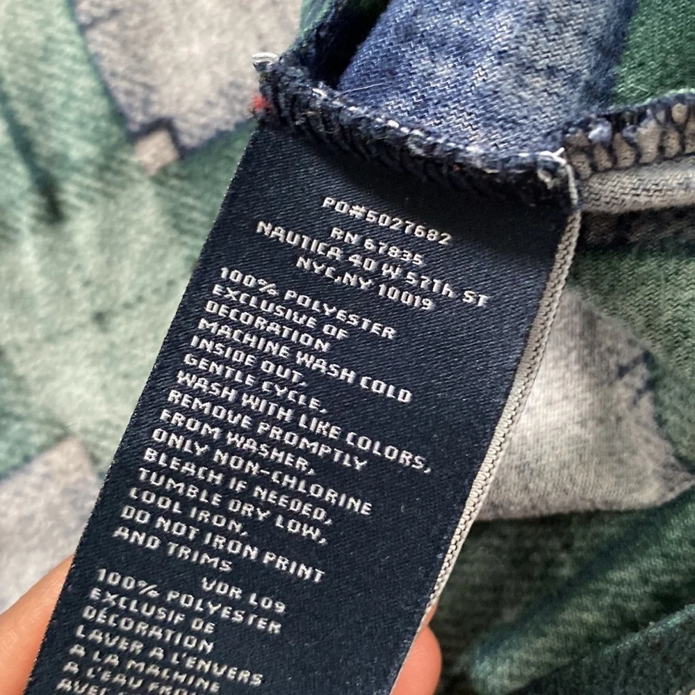 Nautica Green/Navy Plaid Pajama Set SIZE M
